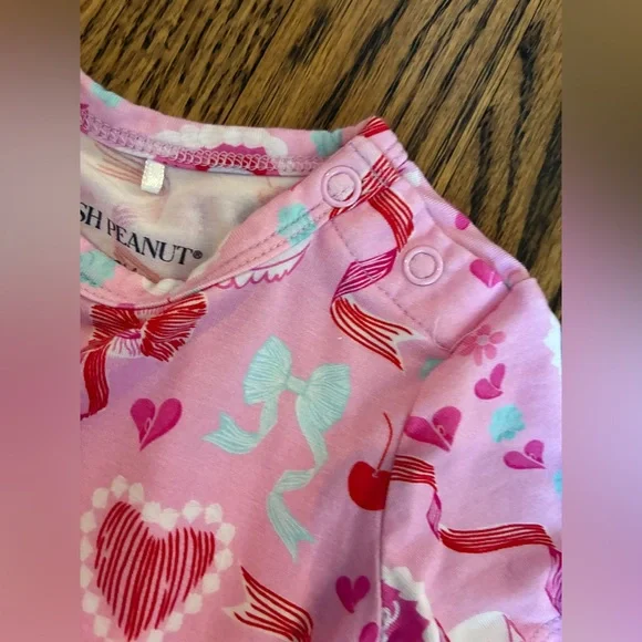 Posh Peanut Valentines Onesie Tulle Dress 6-12 months - Picture 5 of 7